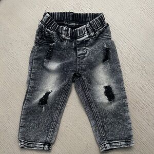 Kids Charcoal Distressed Jeans